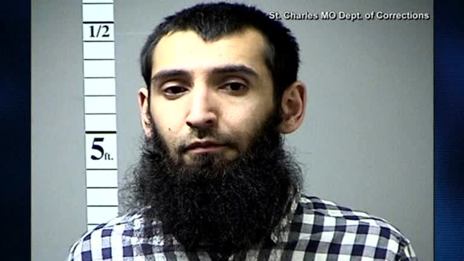Foto do suspeito de ser o autor do atentado em Nova York nesta terça (31). Ele foi identificado como Sayfullo Saipov, de 29 anos (Foto: Reuters/Department of Corrections)