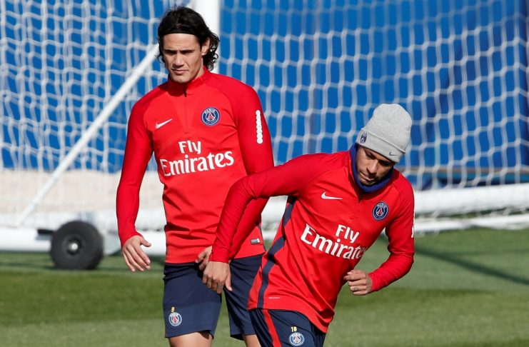 Neymar e Cavani, pivôs da polêmica no Paris Saint-Germain (Foto: Reuters)