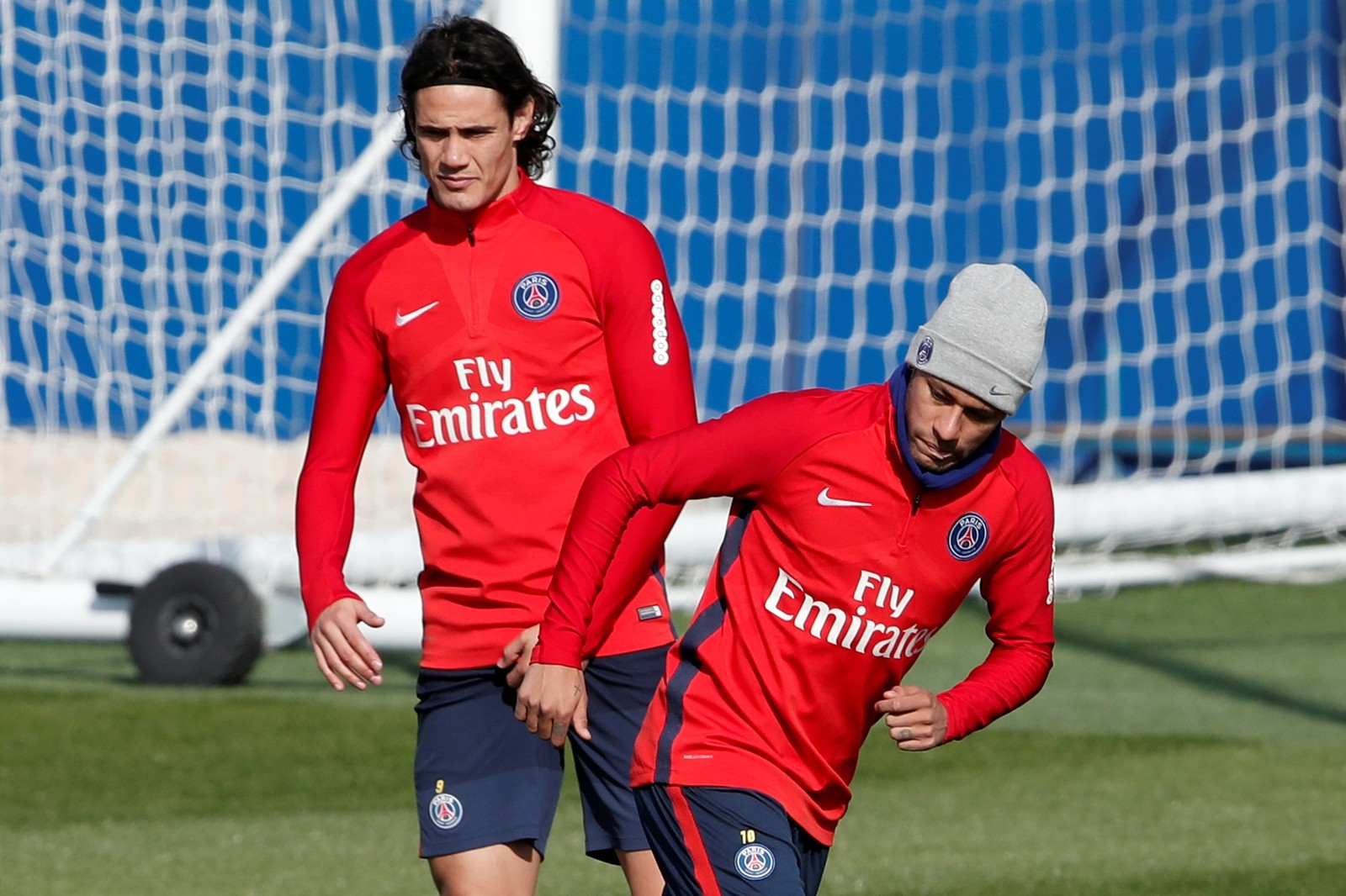 Neymar e Cavani, pivôs da polêmica no Paris Saint-Germain (Foto: Reuters)
