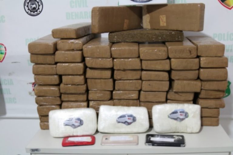 Trio é preso com quase 70 kg de drogas na Coroa do Meio