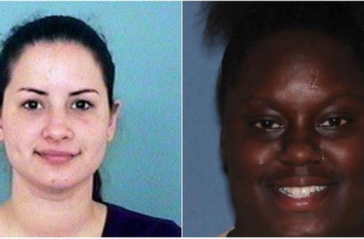 Gabriella Del Carmen Garcia e Fatina Saywer foram detidas em Chandler após publicação do vídeo no qual usam brinquedo sexual na frente de crianças (Foto: Reprodução/ Twtter/ Chandler Police)