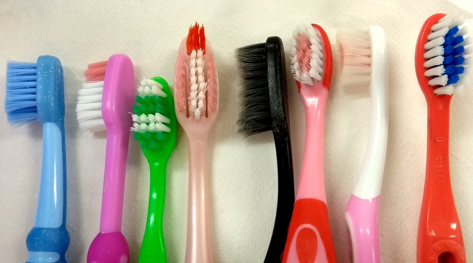 Escovas de dente usadas foram analisadas na pesquisa feita em Campinas (Foto: Patrícia Teixeira/G1)