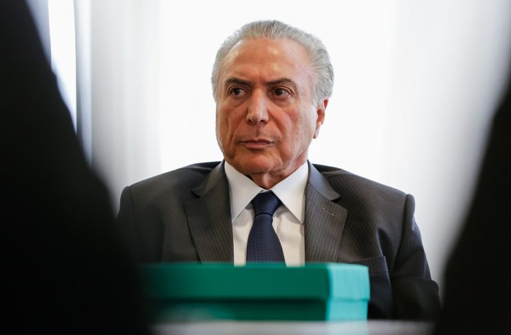 O presidente Michel Temer em encontro com parlamentares no Planalto, em 9 de outubro (Foto: Marcos Corrêa/PR)