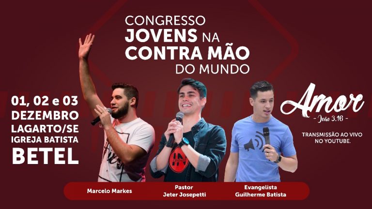 Congresso Jovens Na Contra Mão do Mundo traz a Lagarto, Guilherme Batista, líder do Ministério Transformados