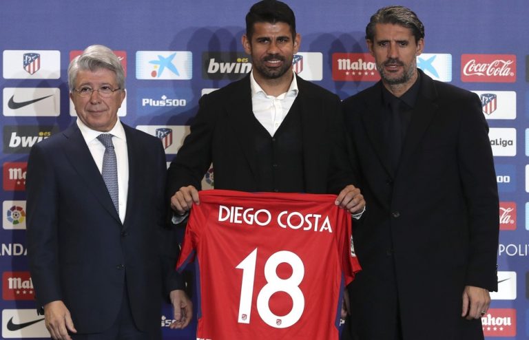 Diego Costa é apresentado como reforço do Atlético: “Cansado de tanto treinar”