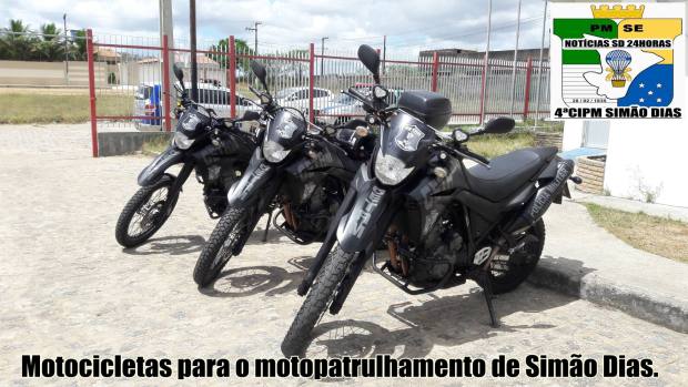 4ª CIPM recebe motocicletas do Getam para motopatrulhamento em Simão Dias