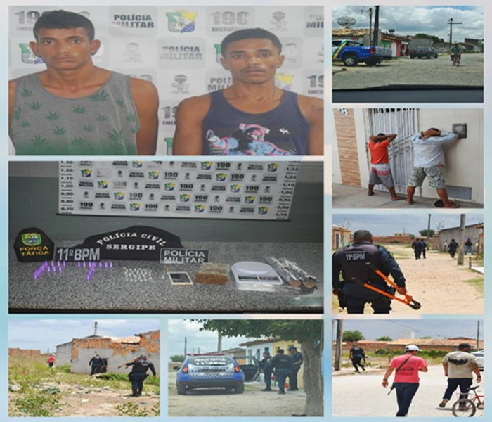 Ação conjunta entre Polícia Civil e Polícia Militar, culmina na prisão de traficantes em Tobias Barreto