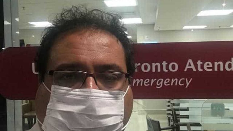 Geraldo Luís se assusta com inchaço no rosto e para no hospital