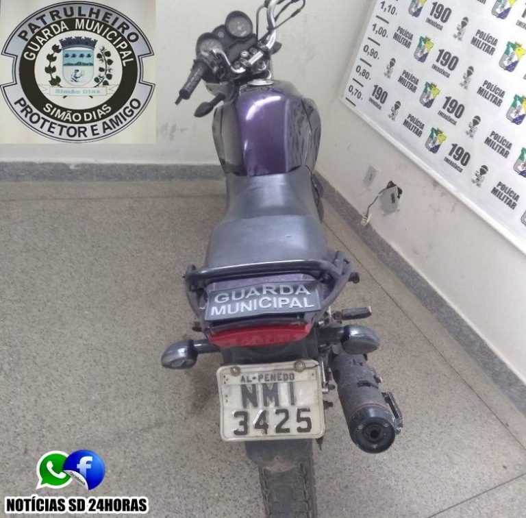 Guarda Municipal de Simão Dias recupera moto roubada em Aracaju