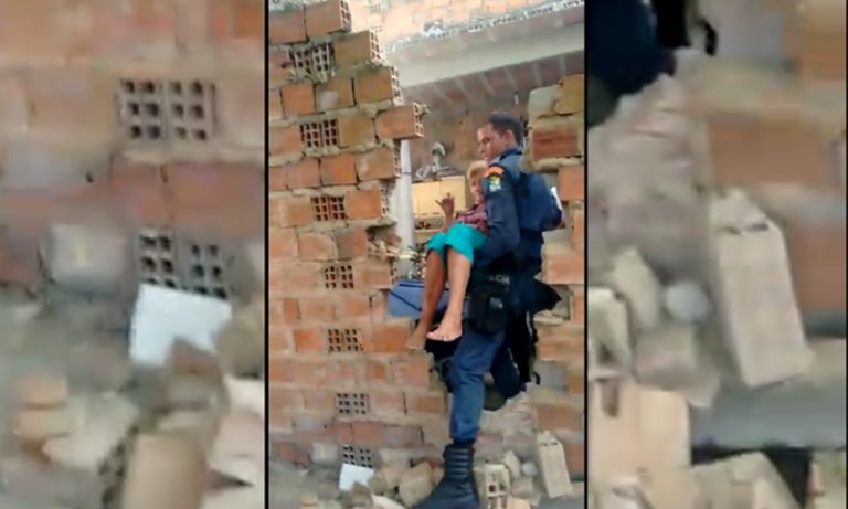 PM salva quatro pessoas durante incêndio no Marcos Freire II