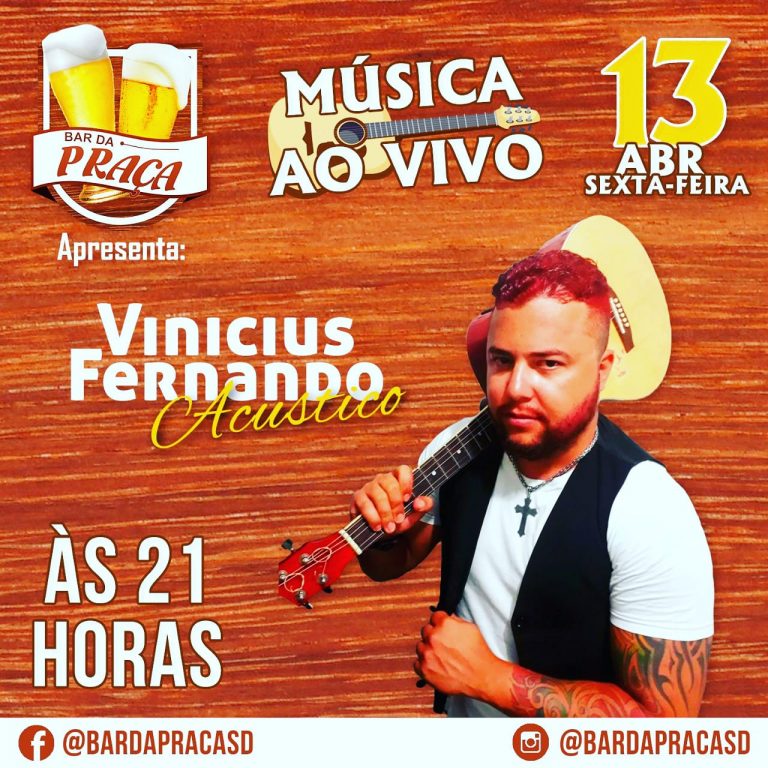 Bar da Praça apresenta Vinicius Fernando Acústico