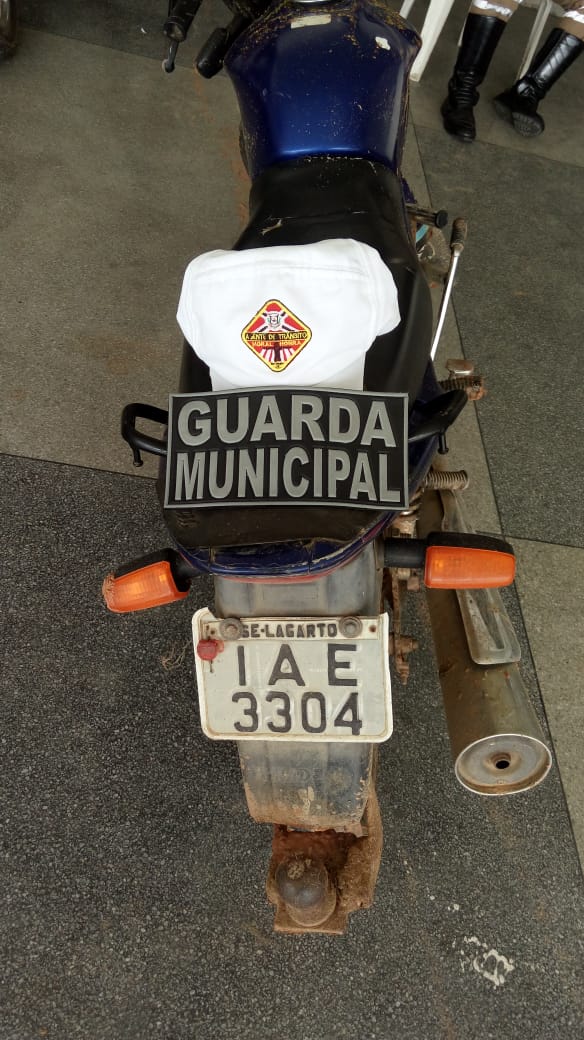 Guarda Municipal de Lagarto e agentes do DTTU recuperam motocicleta horas após a mesma ser roubada