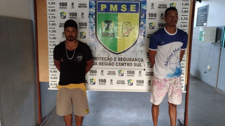 Policiais Militares do 7º BPM efetuam prisão de dois indivíduos acusados de tráfico de drogas