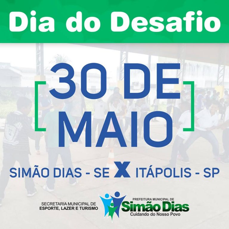 Dia do Desafio acontece no próximo dia 30 de maio em Simão Dias