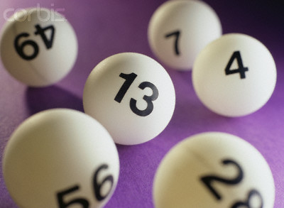 ca. 2000 --- Lottery Number Balls --- Image by © Duncan Smith/Corbis