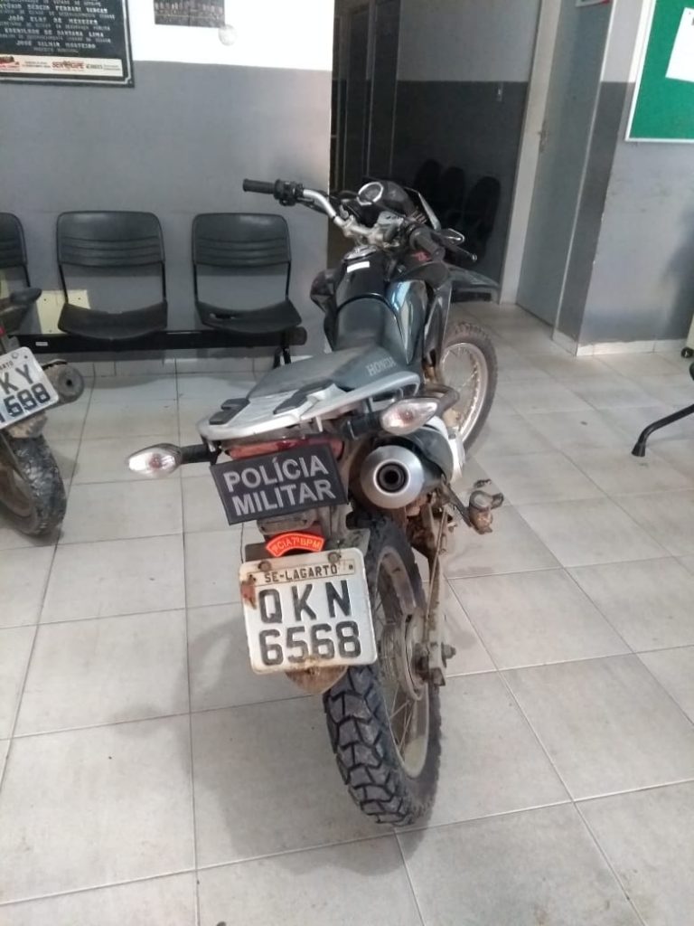 Em menos de 12 horas, polícia militar recupera motocicleta roubada no Povoado Limoeiro