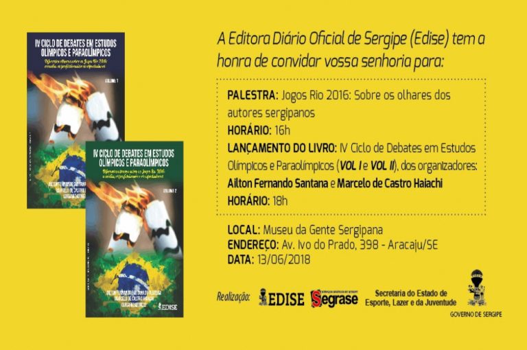Livro sobre ‘Jogos Olímpicos e Paraolímpicos’ é lançado em Aracaju