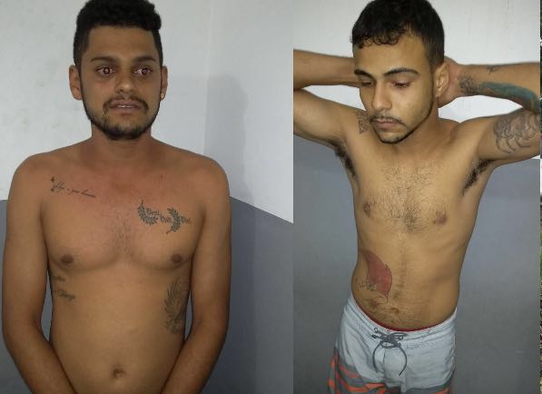 Dois indivíduos são presos nesta segunda-feira pela polícia militar suspeitos de tráfico