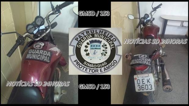 Motocicleta com restrições de furto é recuperada pela Guarda Municipal de Simão Dias