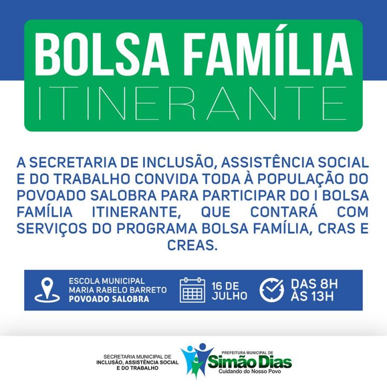 Secretaria de Inclusão promove etapa do Bolsa Família Itinerante no povoado Salobra
