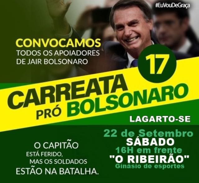 Carreata pró Jair Bolsonaro em Lagarto