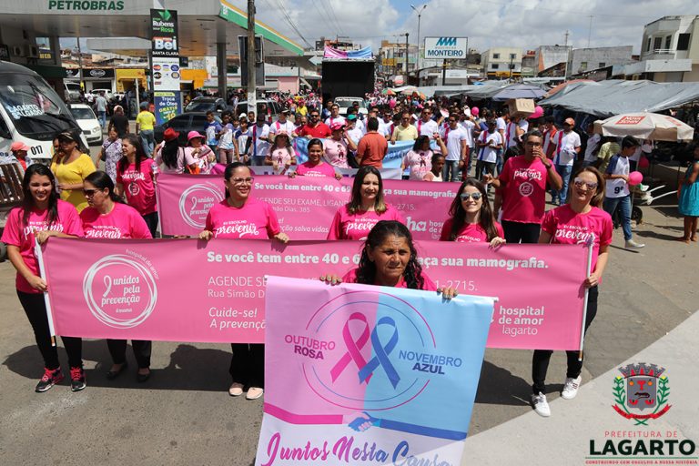 Confira como foi a caminhada do Outubro Rosa em Lagarto