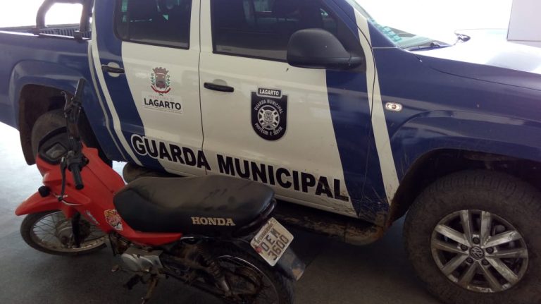 Guarda municipal de Lagarto recupera motocicleta roubada na noite da última segunda (08).