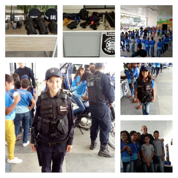 Guarda municipal de Lagarto comemora dia nacional das guardas municipais com alunos