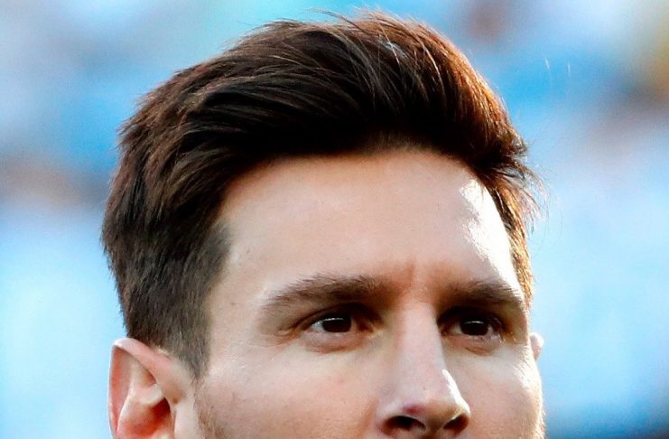 Jun 18, 2016; Foxborough, MA, USA; Argentina midfielder Lionel Messi (10) on the field before their quarter-final game against the Venezuela in the 2016 Copa America Centenario soccer tournament at Gillette Stadium. Mandatory Credit: Winslow Townson-USA TODAY Sports