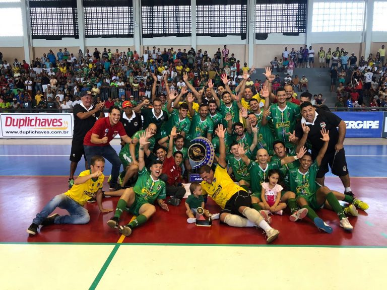 Lagarto futsal clube consagrasse bicampeão da Copa TV Sergipe 2018.