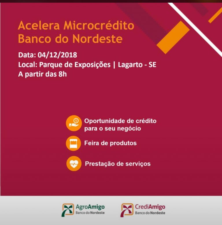 O Banco do Nordeste (BNB) convida todos para participarem da ação ACELERA MICROCRÉDITO