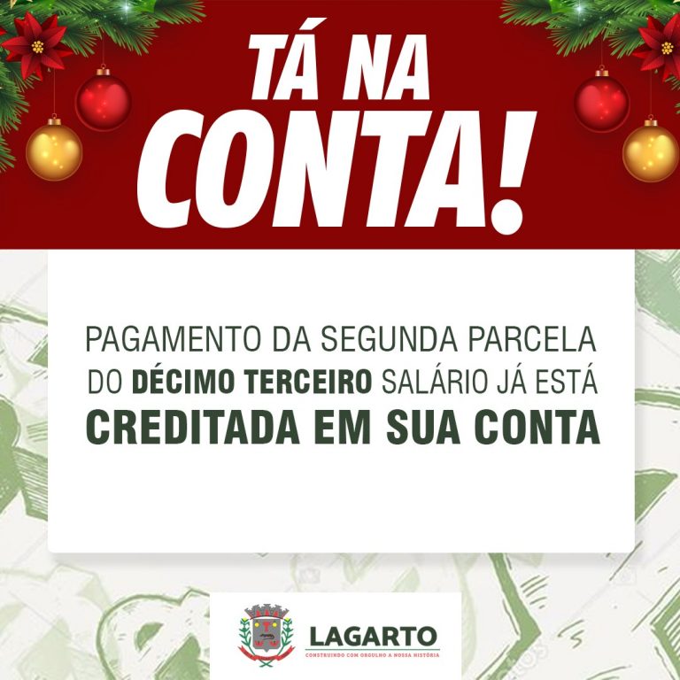 Décimo Terceiro dos servidores em Lagarto já está na conta
