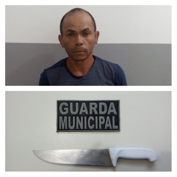 Guarda Municipal de Lagarto, apreendeu homem que ameaçava com faca a ex companheira