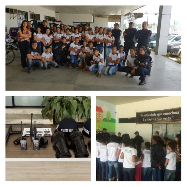 Projeto guarda cidadã da Guarda Municipal de Lagarto recebe a visita de alunos