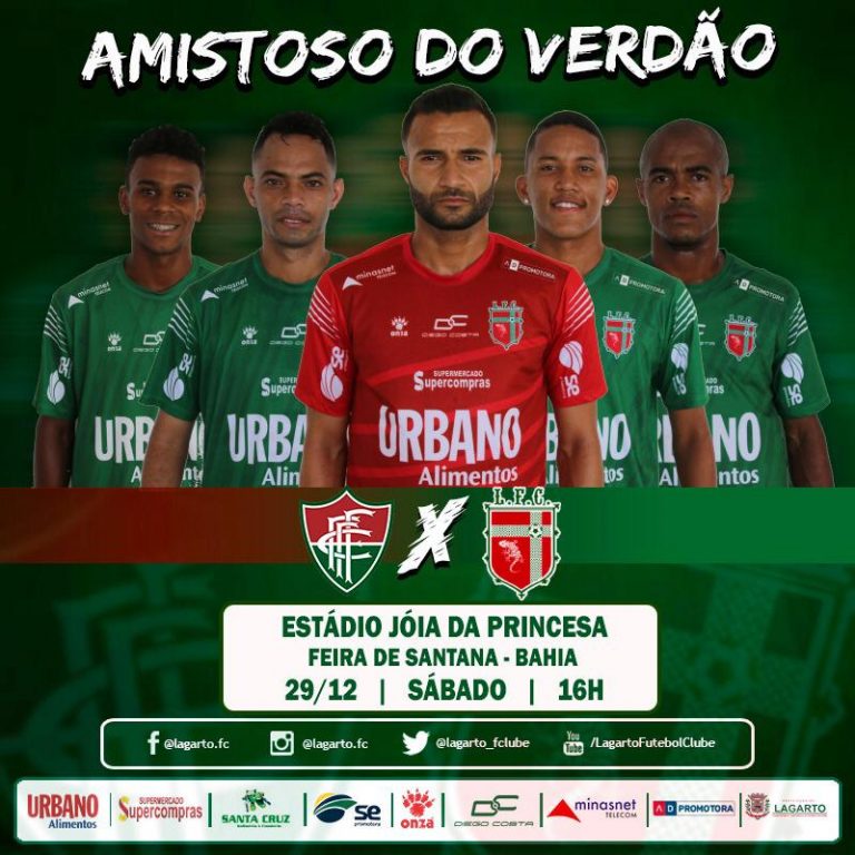 Lagarto enfrentará o Fluminense de Feira de Santana no Sábado