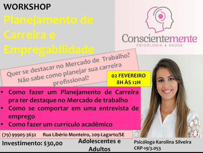 Clínica Conscientemente realizará Workshop