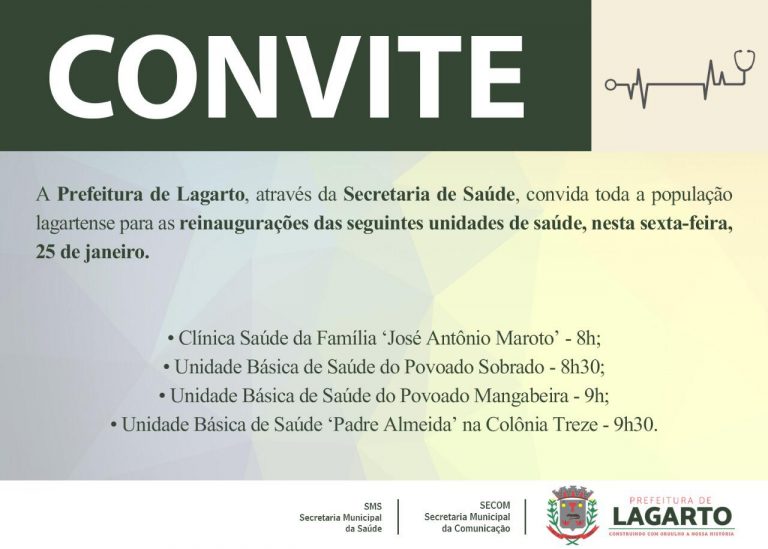 Clinicas e UBS são reinauguradas em Lagarto