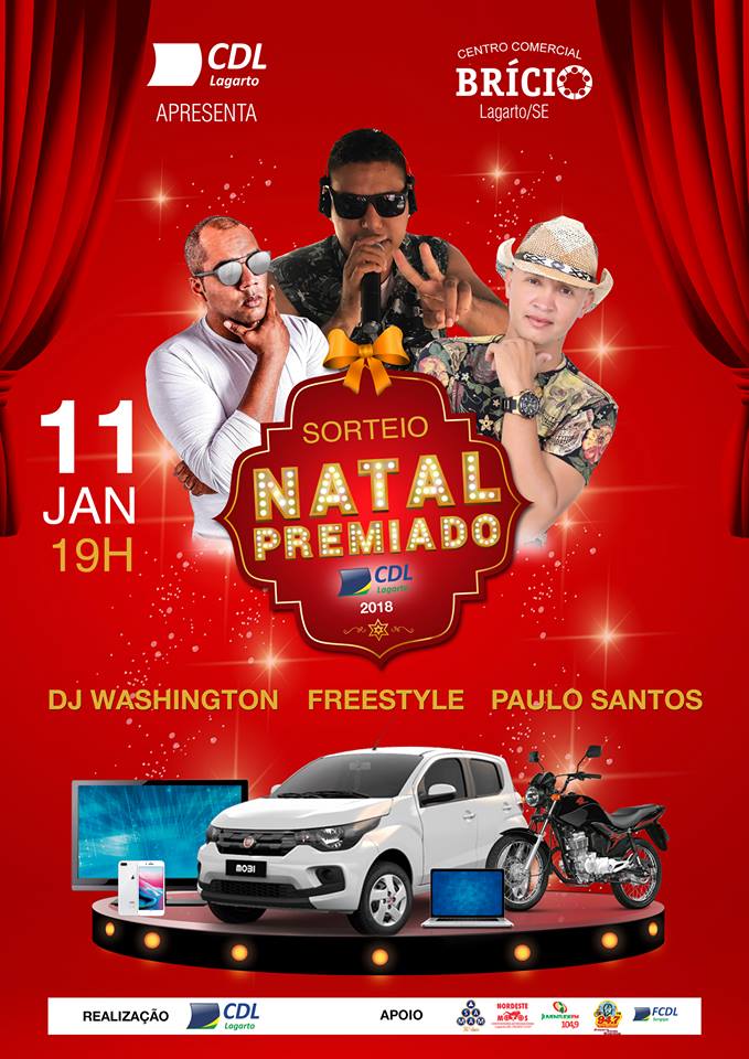 Natal premiado da CDL acontece hoje no Centro Comercial Brício