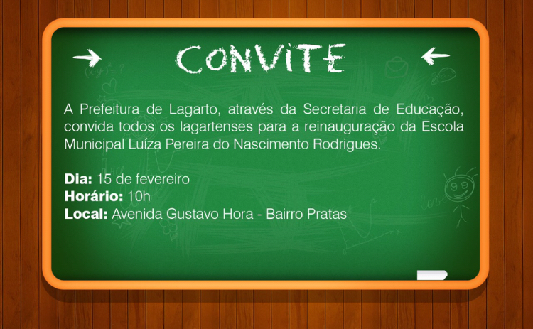 Prefeitura Municipal de Lagarto  reinaugurara de escola