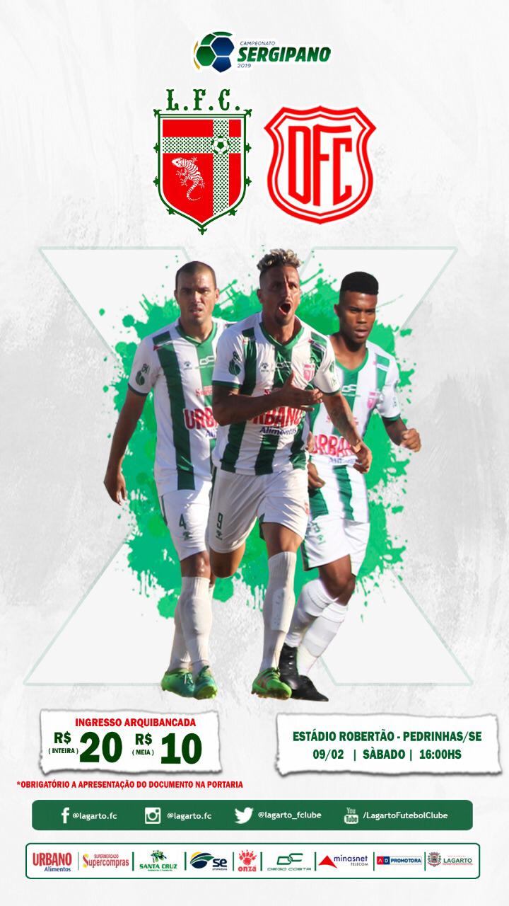 Lagarto enfrenta o dorense hoje em Pedrinhas