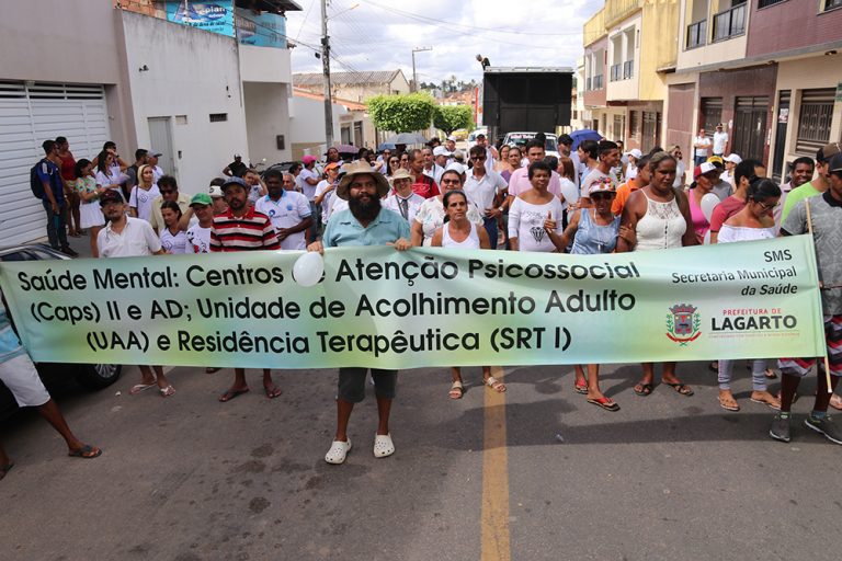 Secretaria de Saúde de Lagarto fecha a campanha Janeiro Branco com caminhada pelas ruas da cidade
