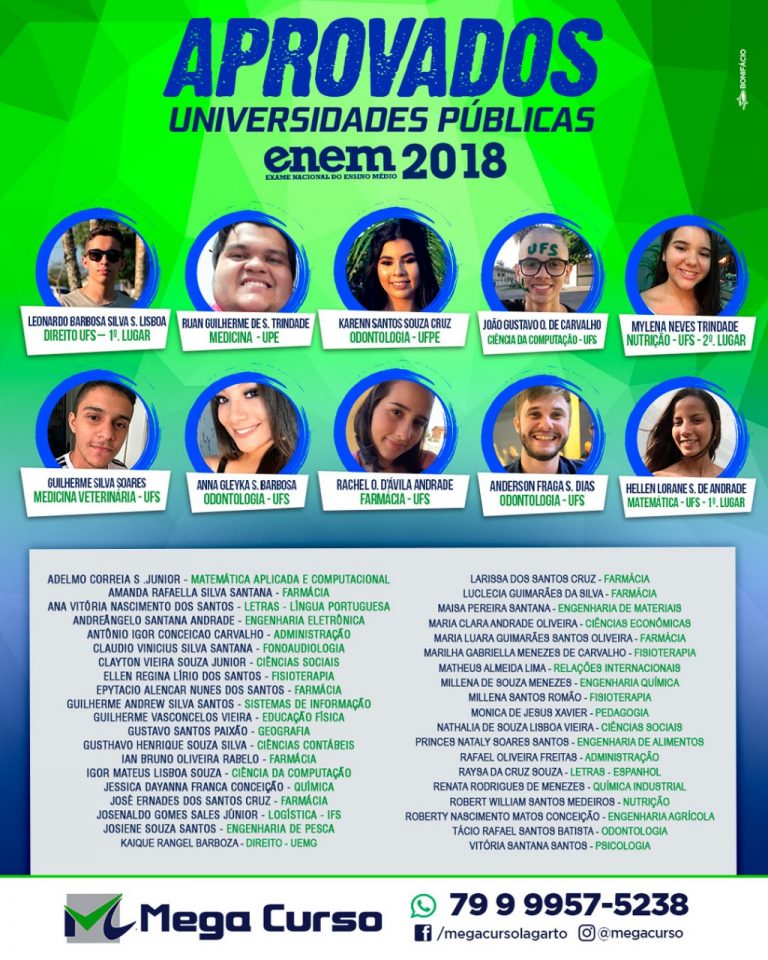 Mega Curso vem se destacando nos ensinos preparatórios em Sergipe