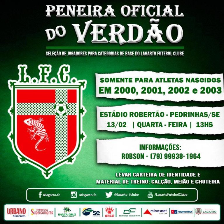 Peneira oficial do Verdão