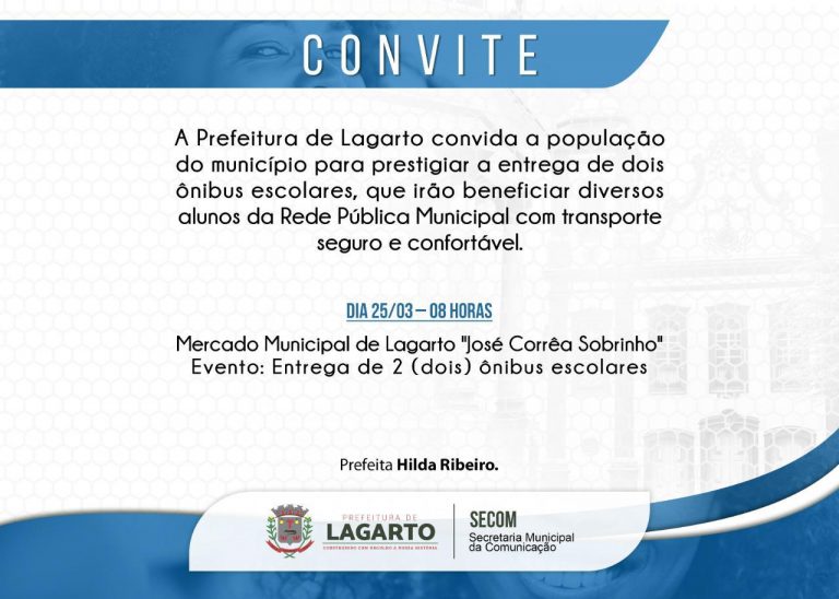 Prefeitura convida para entrega de dois ônibus escolares