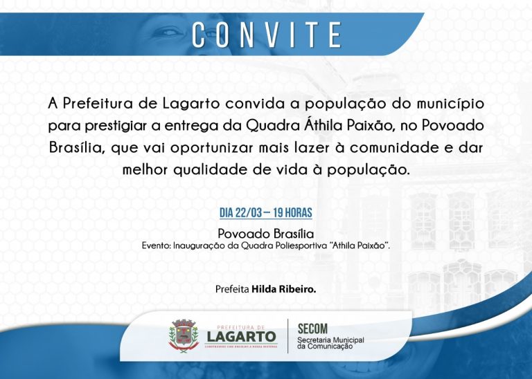 Quadra Áthila Paixão será entregue hoje no povoado Brasília