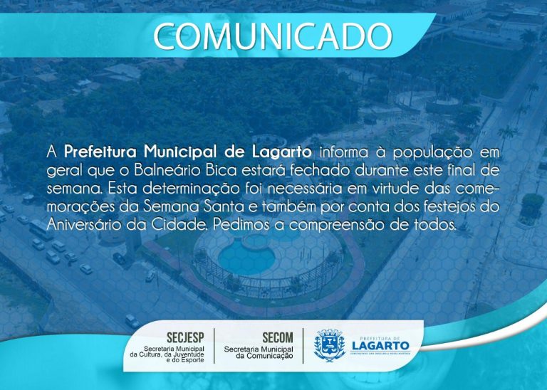 O Balneário Bica estará  fechado no feriado