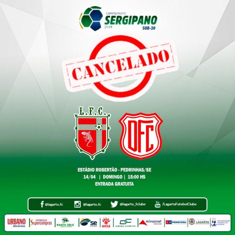 Jogo do Lagarto Futebol Clube é cancelado