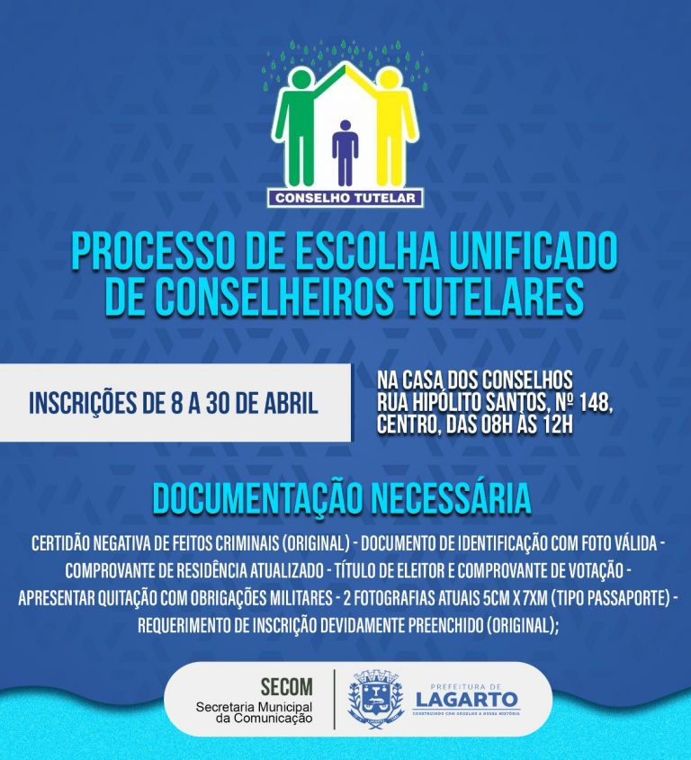 Prefeitura alerta para o prazo de inscrição para pré-candidatos a novos Conselheiros Tutelares