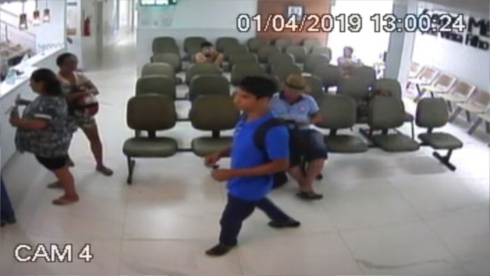 Imagens mostram rosto de suspeito de furtar notebooks em Lagarto