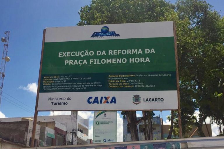 Equívoco Prefeitura Municipal de Lagarto, afirma entregar obra dia 31, más o mês termina dia 30